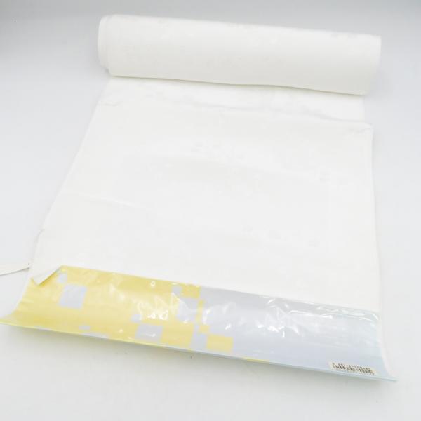 反物 襦袢反物 正絹 白系 花に雪輪柄 スワンシルク 長襦袢 フォーマル 和柄 未仕立て品 和裁練習...