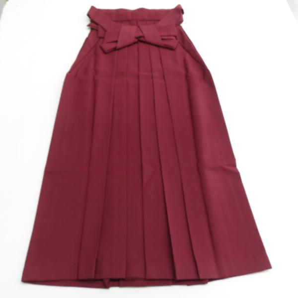 袴 女性用 無地 行灯袴 袴下95cm Lサイズ エンジ色 ポリエステル100％ 洗える素材 行燈袴...