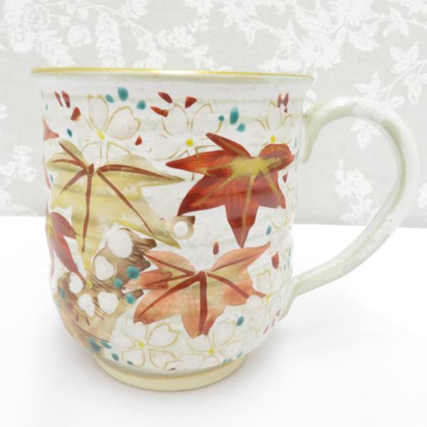 マグカップ 食器 京焼 清水焼 齊藤雲楽 斉藤雲楽 雲楽窯 桜 紅葉