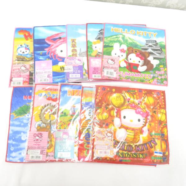 HELLO KITTY プチタオル 10枚セット ご当地キティ タオルハンカチ ミニタオル 長崎 佐...