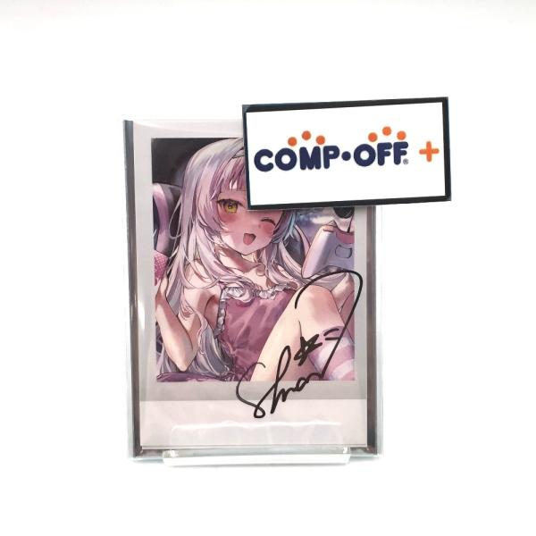 紫咲シオン 直筆サイン入りAmeもち描き下ろしチェキ風ブロマイドカード 「紫咲シオン 活動5周年記念...