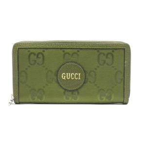 GUCCI グッチ 日本限定 ジップアラウンドウォレット 625576 GG ナイロン レザー フォレストグリーン ラウンドファスナー長財布 箱 美品｜cocoroad