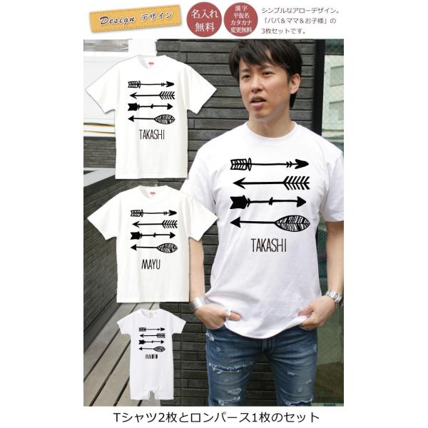 Tシャツ 親子ペアルック ブランド パジャマ ベビー ロンパース 名前入り 名入れ 父の日 ギフト ...