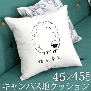 クッション 45×45 新生活 インテリア 背もたれ 角型 正方形 コットン