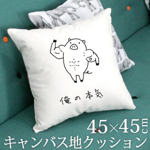 クッション 45×45 新生活 インテリア 背もたれ 角型 正方形 コットン