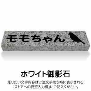ペットのお墓 インコ 国産 平置き墓石 約20...の詳細画像1