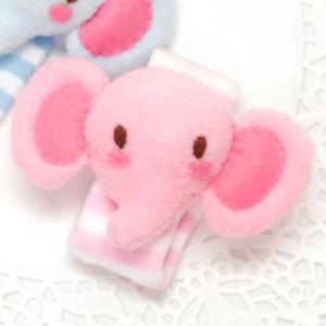 【手芸キット】赤ちゃん・ベビー・キッズのおもちゃ: リンリンぞうさん　ピンク他｜cocorokit2