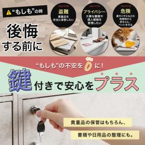 収納ボックス 2個セット 収納棚 鍵付き 扉付...の詳細画像4