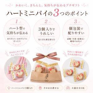プチギフト ハートミニパイ パイ 3個入 卒園...の詳細画像3