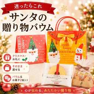 プチギフト サンタの贈り物バウム バウムクーヘ...の詳細画像1