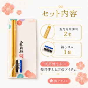 プチギフト 金の合格祈願えんぴつセット(消しゴ...の詳細画像2