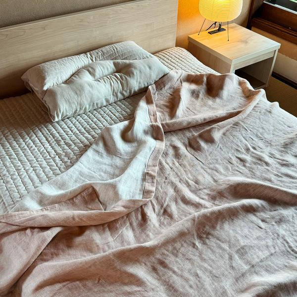 「近江の麻」ガーゼケット（ピンク）【株式会社麻絲商会】