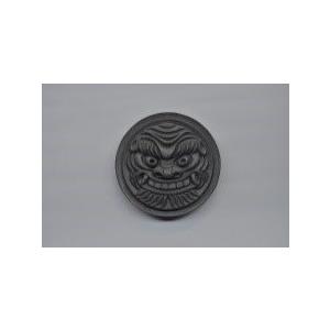 瓦　鬼瓦　口つむり　7寸　美品 ❙ 壁掛け鬼面瓦-Ridge-end tile for wall hangings - 鬼瓦工場