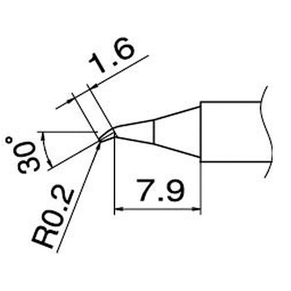 HAKKO（白光） T12-JS02 こて先/0.2JS型 T12-JS02
