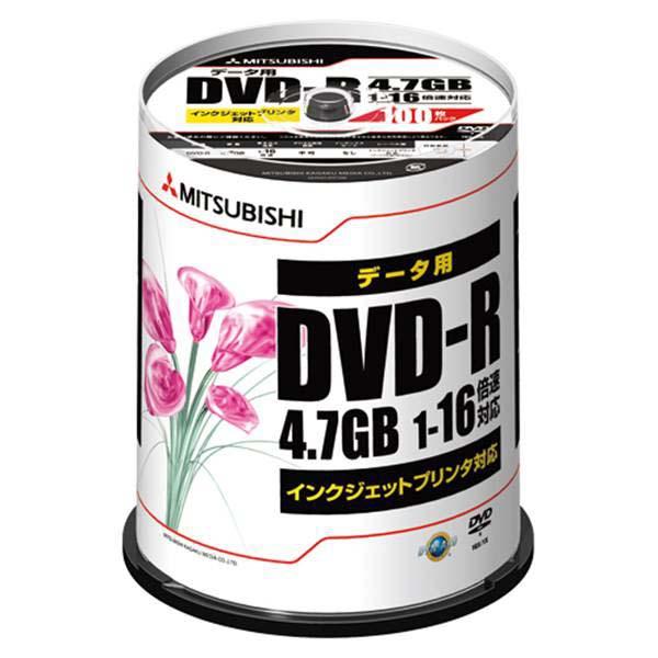 三菱化学メディア PC DATA用 DVD-R 1回記録タイプ 1-16倍速対応 100枚 DHR4...