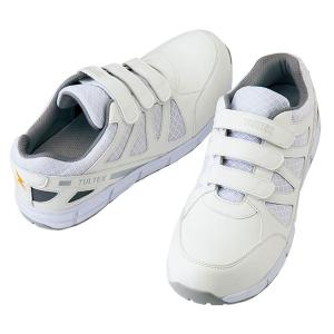 AITOZ(アイトス):TULTEX セーフティシューズ (耐油・耐滑・静電・マジック) ホワイト 26cm 51659 安全靴 作業靴