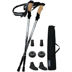 【あすつく】DABADA（ダバダ） トレッキングポール カーボン製 シルバー 4562360500034