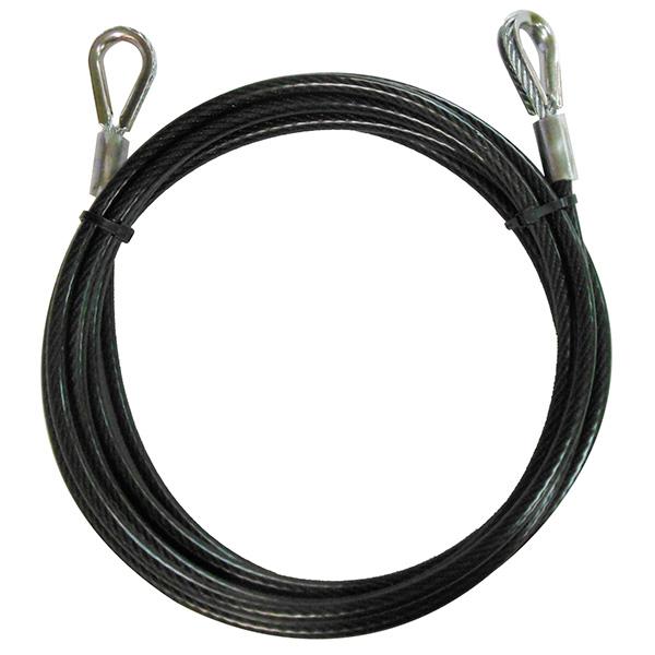 三共コーポレーション:PVC被覆メッキ付ワイヤーロープ(両端シンブル加工) #360626