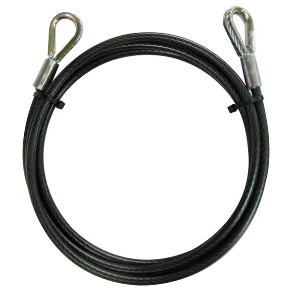 三共コーポレーション:PVC被覆メッキ付ワイヤーロープ(両端シンブル加工) #360625