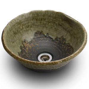 保管品】 強化ガラス製 手洗い ボウル φ360×130mm 手洗い器 手洗器