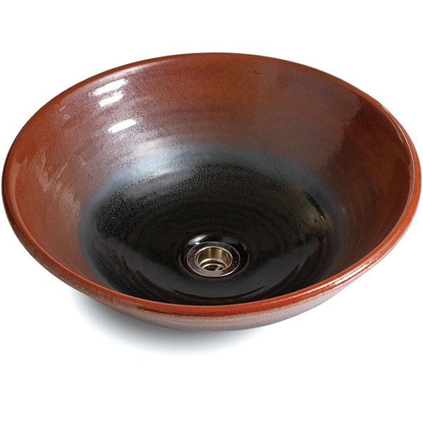 重蔵窯:利休信楽 手洗い鉢 032-40紅竜(せきりゅ 信楽焼 手洗い 洗面 焼き物 032-40 ...