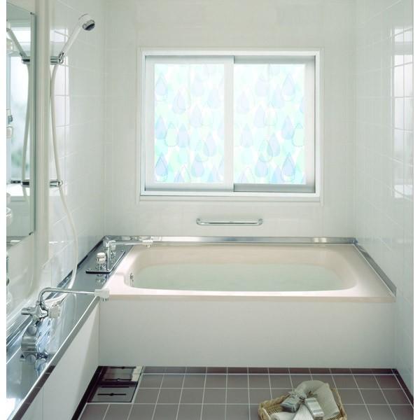 明和グラビア:浴室目隠しシート 凸凹面に貼れます  46cm丈×90cm巻 YMS-4604