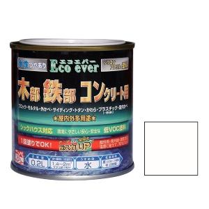 ニッペホームプロダクツ:水性エコエバー ホワイト 0.2L 4976124035005 水性塗料 水性多用途塗料 屋内外用