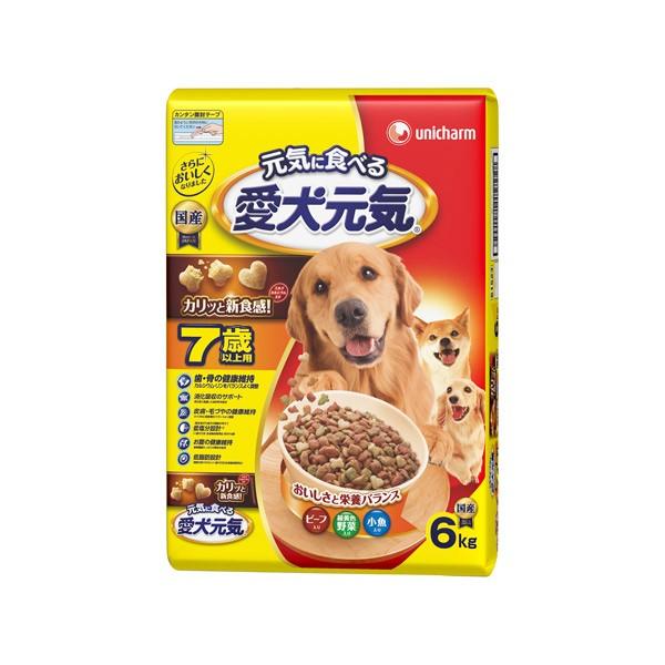 ユニ・チャーム:愛犬元気 7歳以上用ビーフ・緑黄色野菜・小魚入り 6kg 4520699655818...