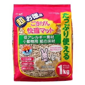 GEX(ジェックス):ごきげん快適マット 超お徳用 1kg 4972547028181 小動物 うさぎ ハムスター ウサギ マット 床材 敷材 底床｜cocoterrace