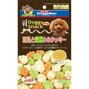 ドギーマンハヤシ:ドギースナックバリュー 豆乳と野菜入のクッキー 60g 4976555819885 犬 おやつ 間食 スナック ドギーマン｜cocoterrace