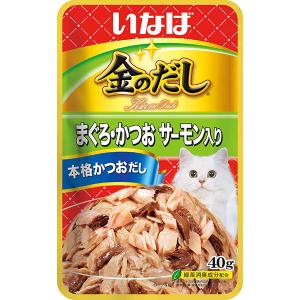 いなばペットフード いなば 金のだしパウチ まぐろ・かつおサーモン入り 40g 4901133811630