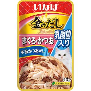 いなばペットフード いなば 金のだしパウチ 乳酸菌入り まぐろ・かつお 40g 4901133811692