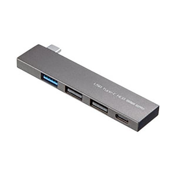 サンワサプライ:USB Type-C コンボ スリムハブ USB-3TCH21SN