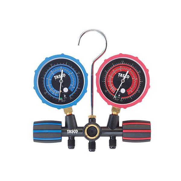 イチネンTASCO （タスコ） サイトグラス付ゲージマニホールド TB122TA