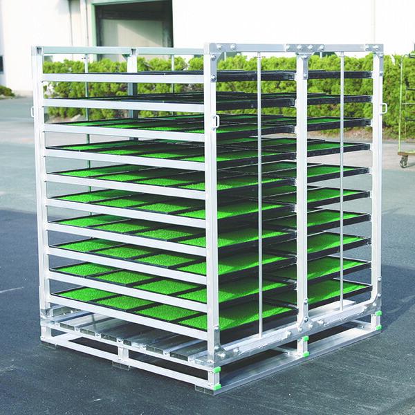 (法人限定)昭和ブリッジ:育苗棚 (パレット付)AR-P AR-80P-4(メーカー直送品)(車両制...