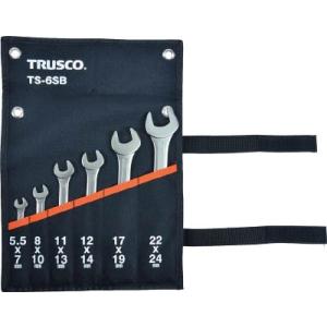 TRUSCO(トラスコ中山):両口スパナセット(7本組 ) TS-7S 両口スパナ (1S  オレン...