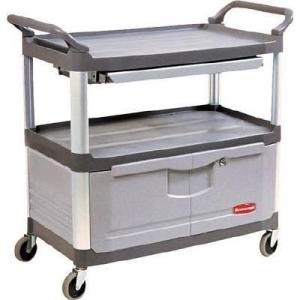 ニューウェル ラバーメイド ジャパン エクストラユーティリティカート 施錠ドア付き グレイ 409475 1台