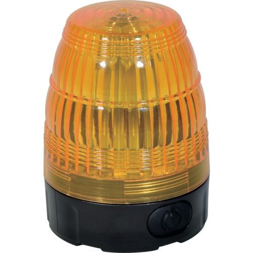 日動工業:小型LED回転灯 LEDフラッシャー75 電池式・マグネット付 黄 NLF75-BA-Y ...