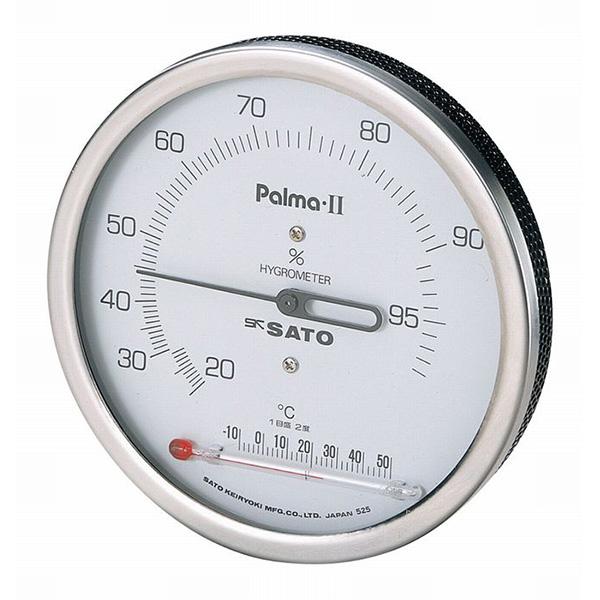 佐藤計量器製作所:パルマ2型温湿度計 7562-00 小型で軽量