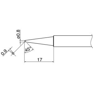 HAKKO(白光): こて先/0.8C型 T34-C08｜cocoterracemore