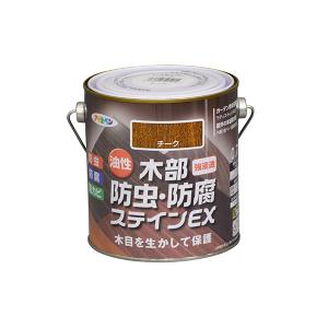 アサヒペン:油性木部防虫・防腐ステインEX 0.7L チーク 4970925525215 塗料 ペンキ 油性 油性木部防虫・防腐ステインEM｜cocoterracemore