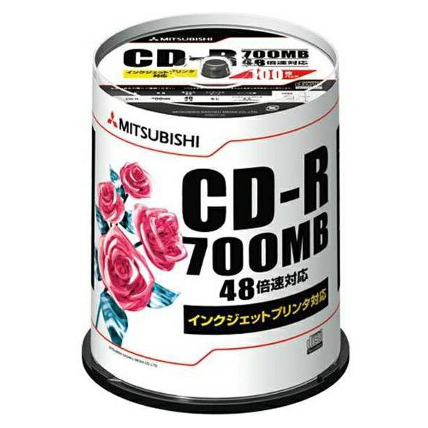 三菱化学メディア PC DATA用 CD-R 1回記録タイプ 48倍速対応 100枚 SR80PP1...