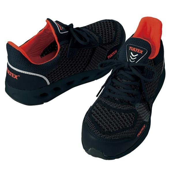 AITOZ(アイトス):TULTEX セーフティシューズ ブラック 27cm 51652 安全靴 作...