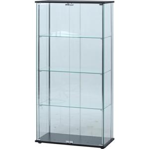 4面ガラス&木製ケース 不二貿易（Fuji Boeki） ガラスコレクションケース4段 ナチュラル