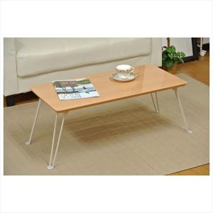 フクダクラフト:シンプルテーブル PUT-8040M NA テーブル 鏡面加工 折りたたみ式 PUT-8040M