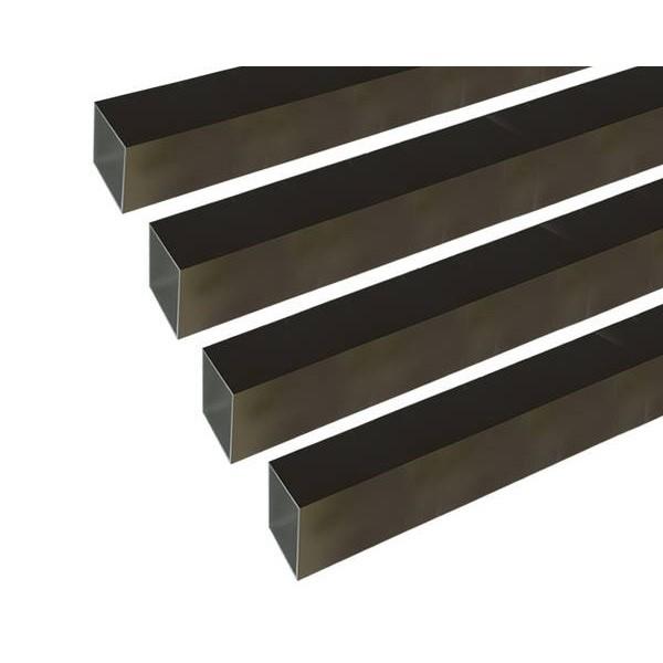 (あすつく) 安田:【受注生産品】【4本組】アルミ角パイプ 1m 1.0x10x10mm ブロンズ ...