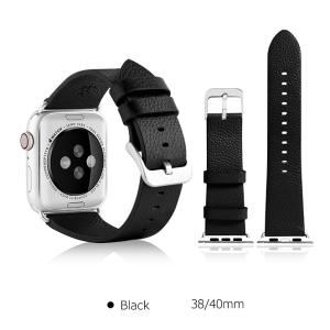 ノーザンブルー:本革APPLEWATCHバンド 38-40MM BK AW-LE01BK