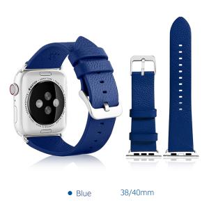 ノーザンブルー:本革APPLEWATCHバンド 38-40MM BL AW-LE01BL