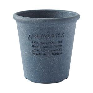 八幡化成:ガーデンズエコポット丸型5号 ネイビー 4966511231486 園芸 容器 プラ鉢 室内園芸 観葉