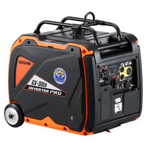 工進:インバーター発電機 3.0KVA セルスタート付き GV-30is 業務用 家庭用 非常用 キャスター